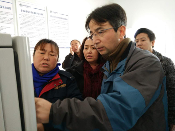 渭南市创建环保圭表城市查抄组到水环境公司大荔县城区污水处置厂查抄创模工作