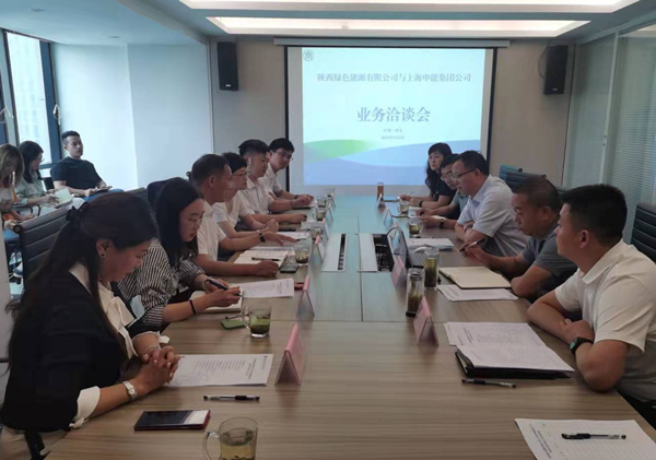 集团公司辅导出席绿色能源公司与上海申能集团互换座谈会